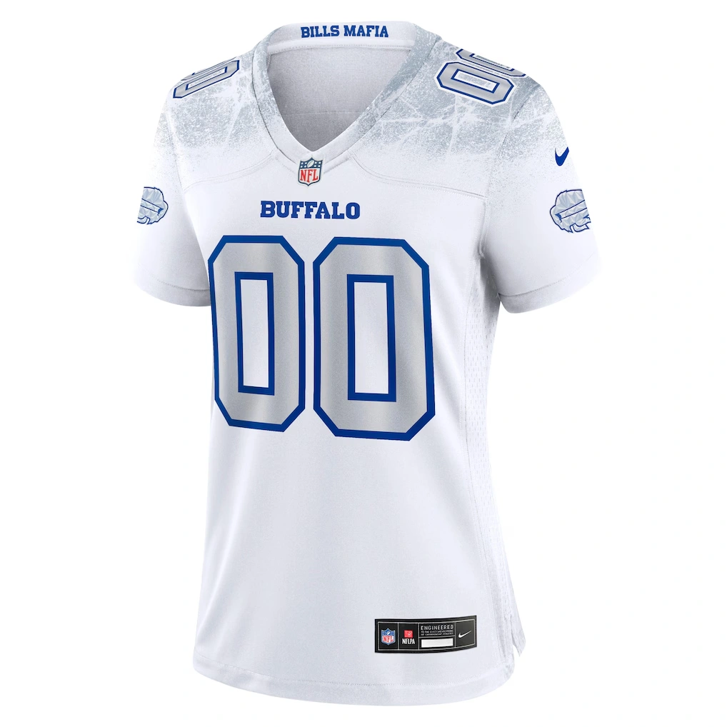 Women's Buffalo Bills Nike White 2025 Rivalries Collection Custom Game Jersey
