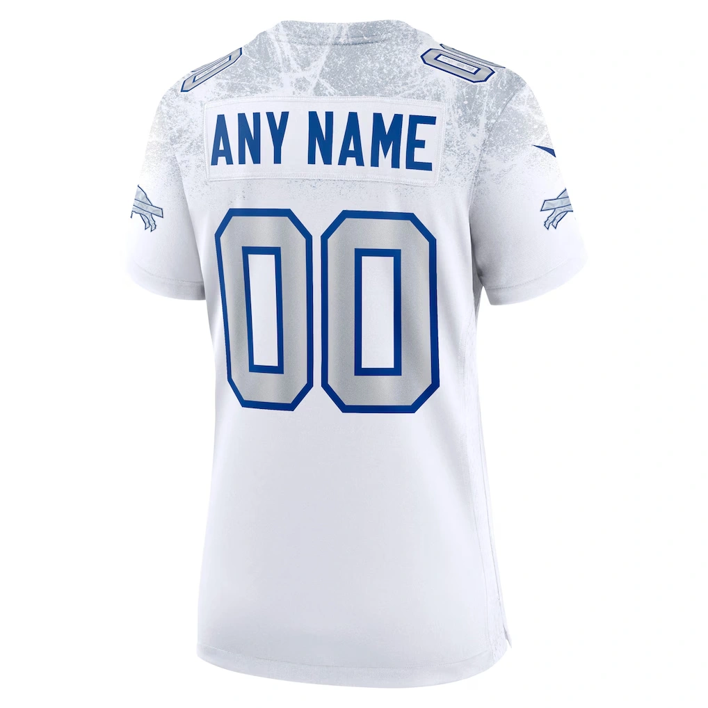 Women's Buffalo Bills Nike White 2025 Rivalries Collection Custom Game Jersey