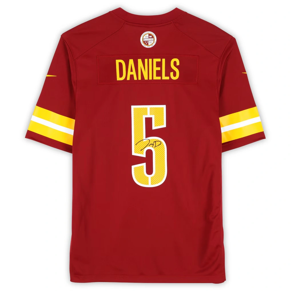 Jayden Daniels Washington Commanders Autographed Fanatics Authentic Burgundy Nike Game Jersey