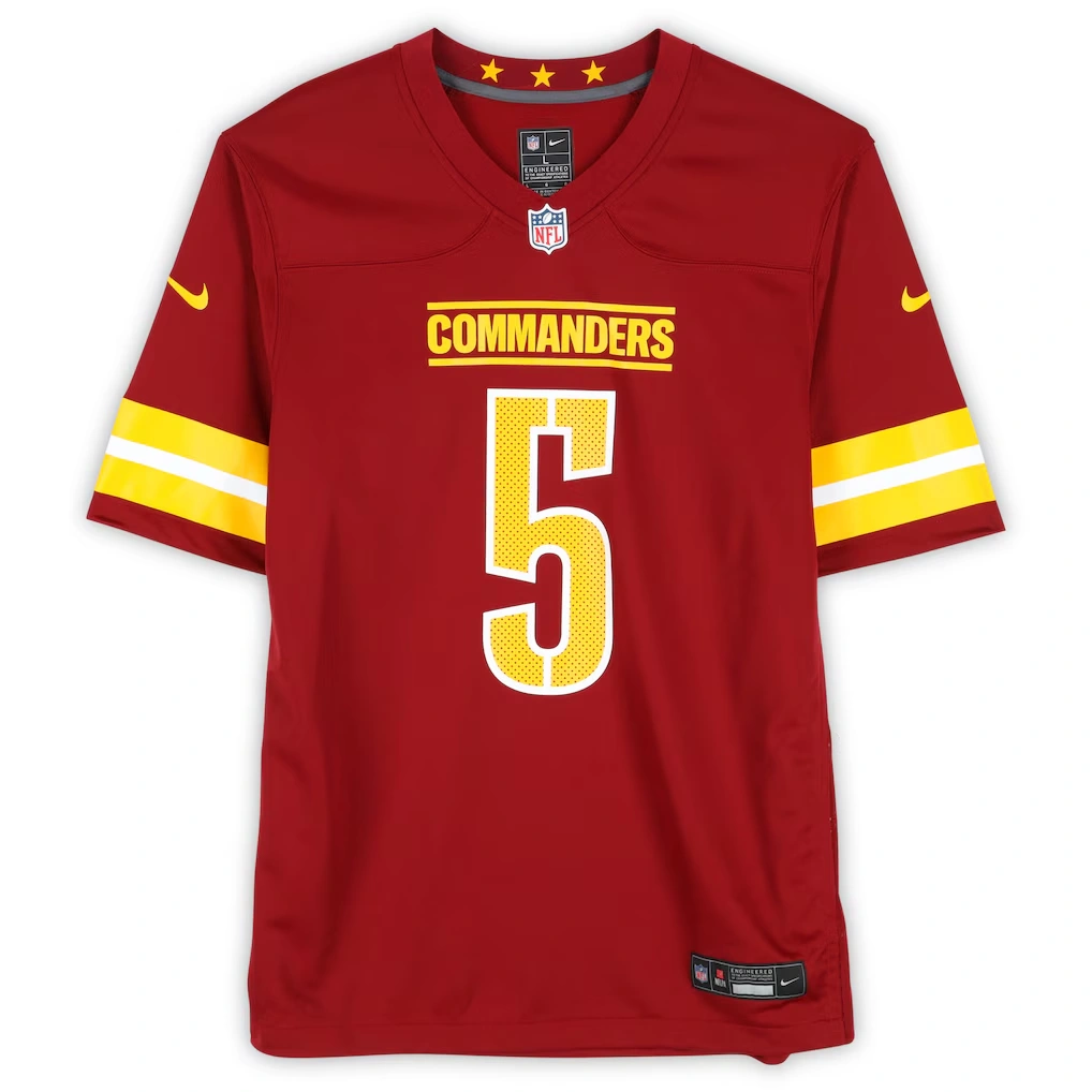 Jayden Daniels Washington Commanders Autographed Fanatics Authentic Burgundy Nike Game Jersey