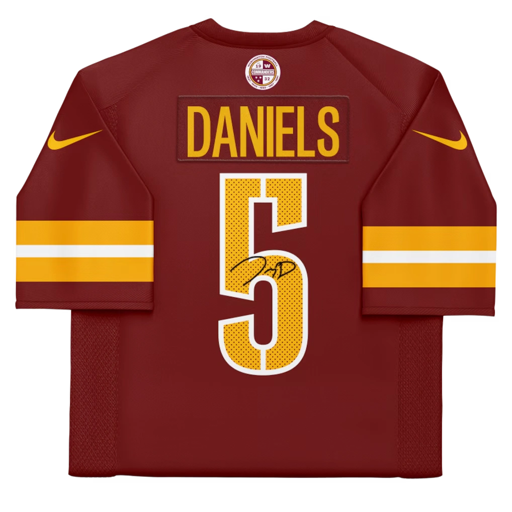 Jayden Daniels Washington Commanders Autographed Fanatics Authentic Burgundy Nike Game Jersey