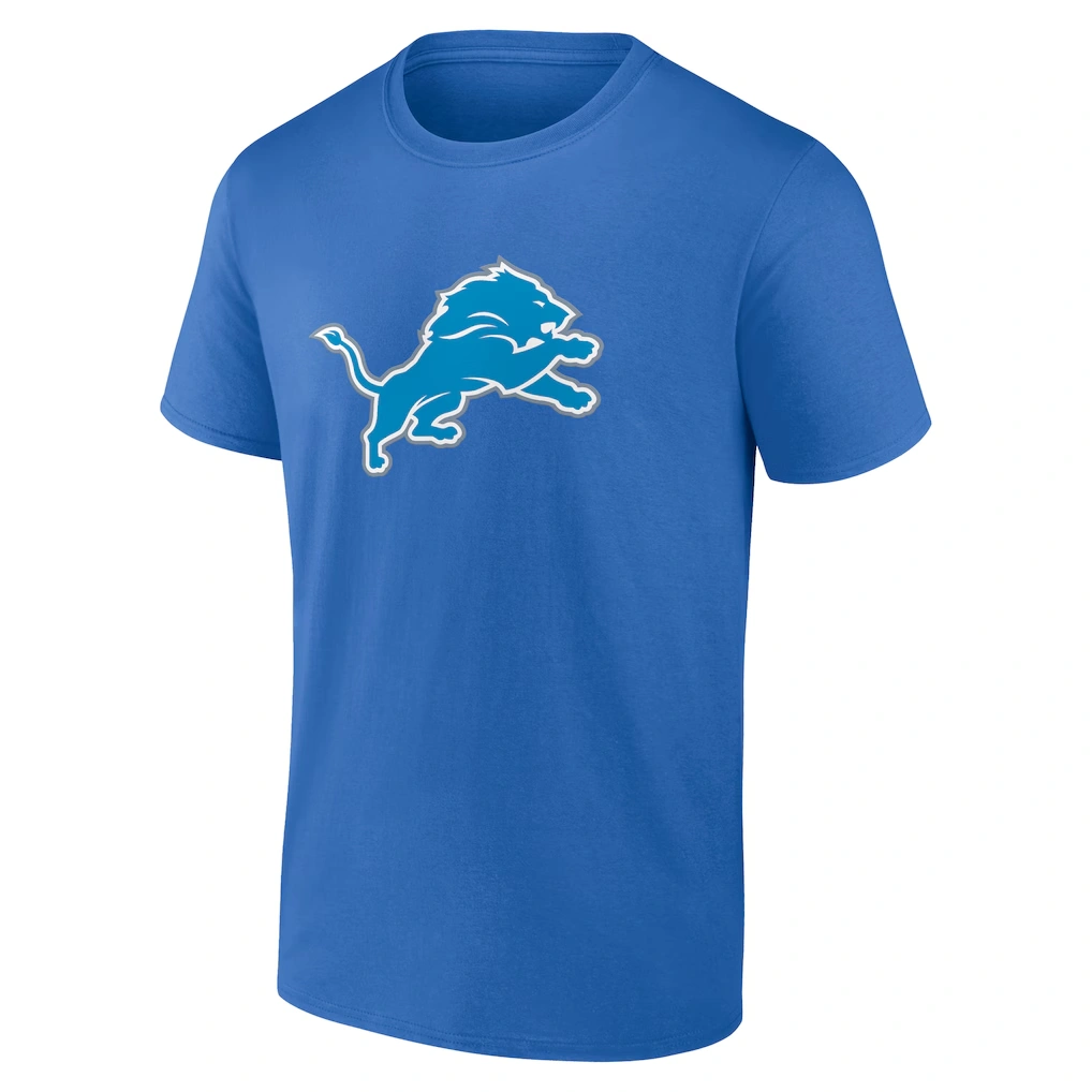 Men's Detroit Lions Aidan Hutchinson Blue Icon Name & Number T-Shirt