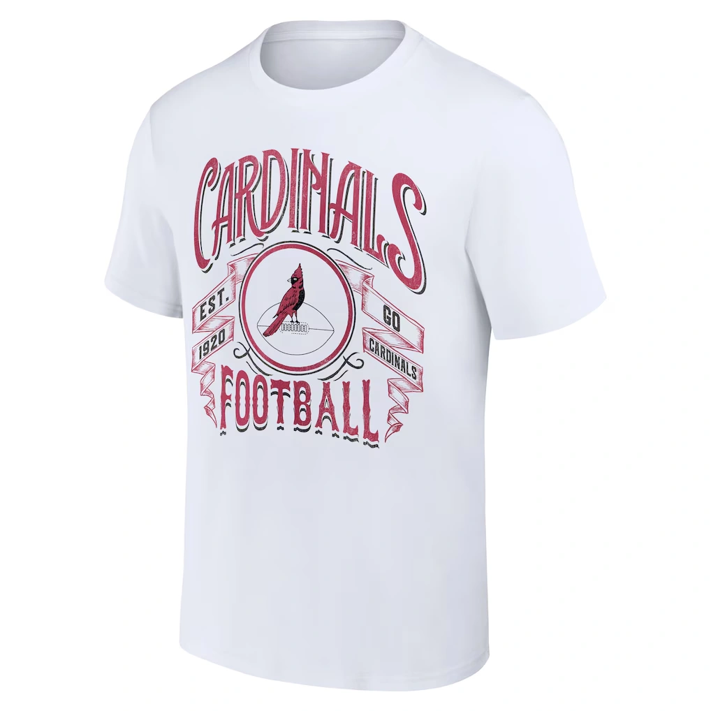 Men's Arizona Cardinals NFL x Darius Rucker Collection by Fanatics White Vintage Football T-Shirt