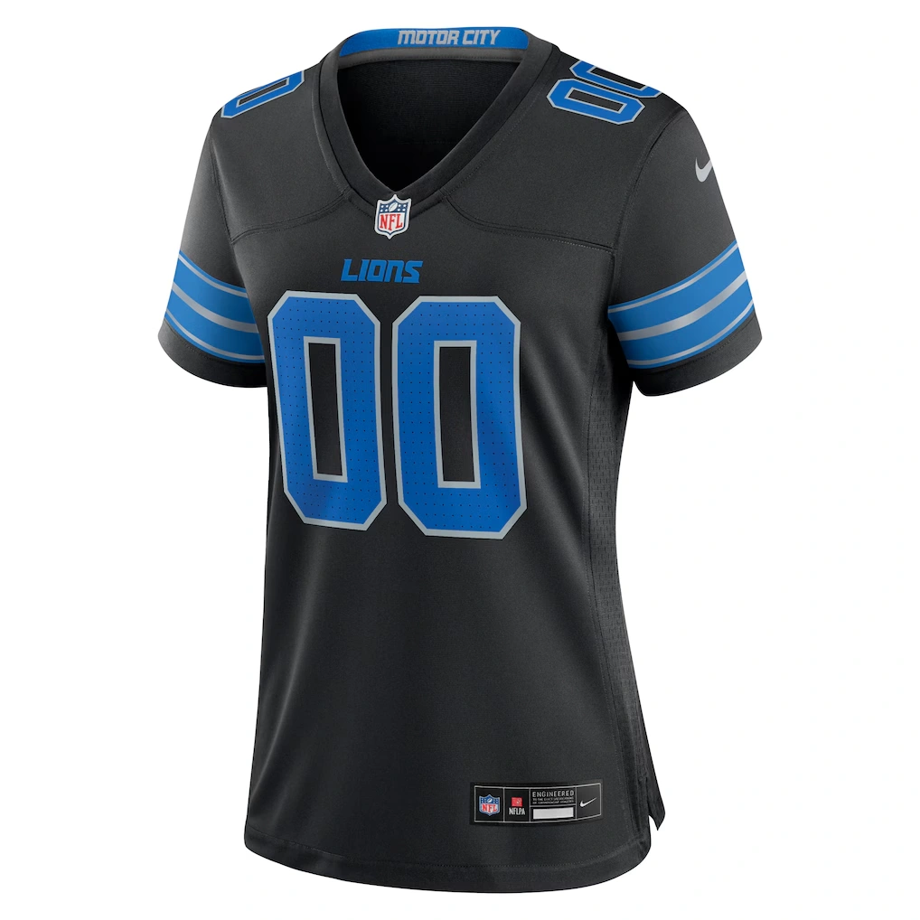 Women's Detroit Lions Nike Black Alternate Custom Game Jersey