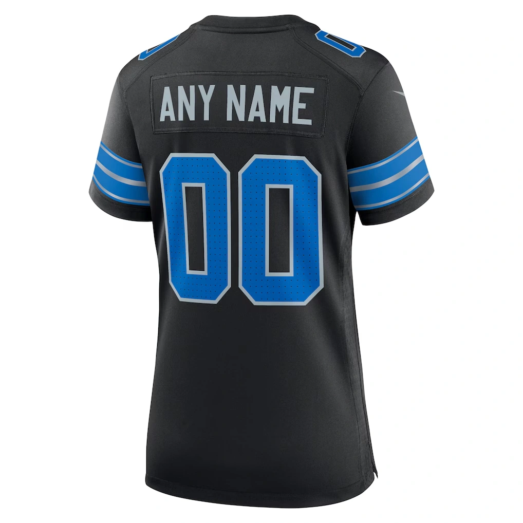 Women's Detroit Lions Nike Black Alternate Custom Game Jersey 3 Women's Detroit Lions Nike Black Alternate Custom Game Jersey