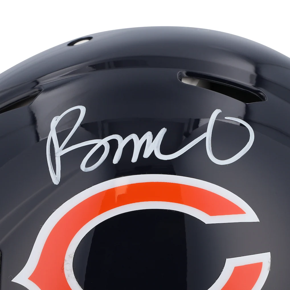 Rome Odunze Chicago Bears Autographed Fanatics Authentic Riddell Speed Authentic Helmet