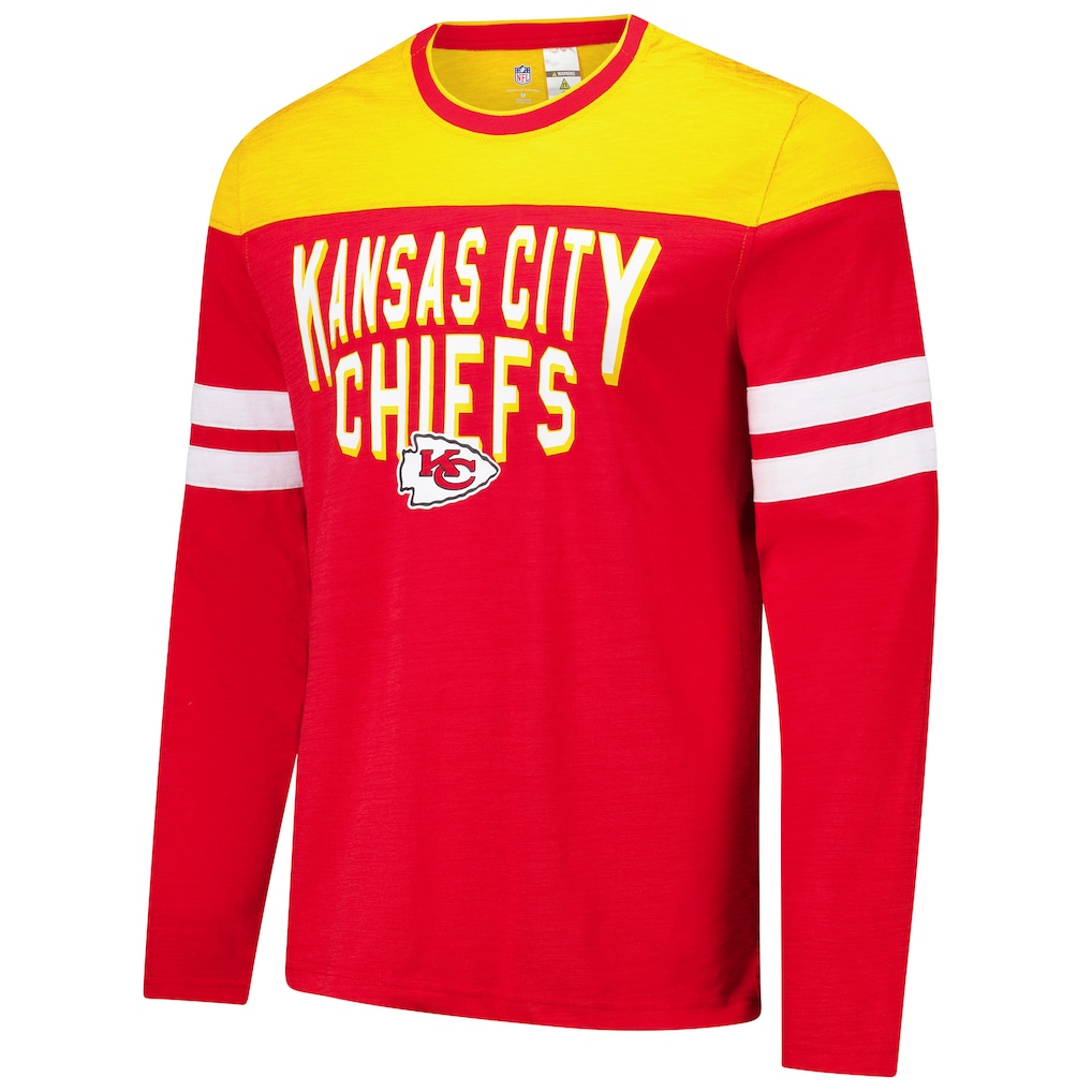 Men's Kansas City Chiefs G-III Sports by Carl Banks Red/Gold Adaptive Hail Mary Long Sleeve T-Shirt