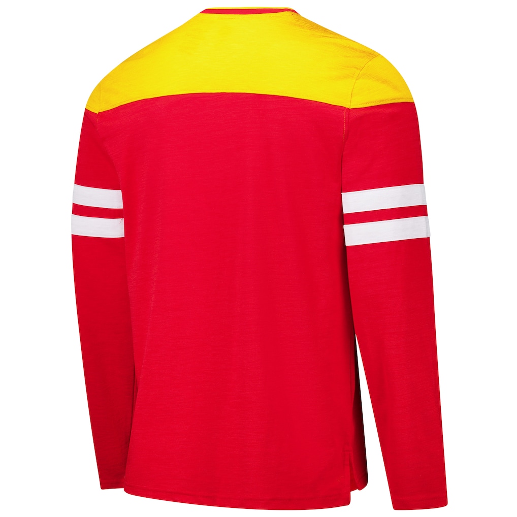 Men's Kansas City Chiefs G-III Sports by Carl Banks Red/Gold Adaptive Hail Mary Long Sleeve T-Shirt