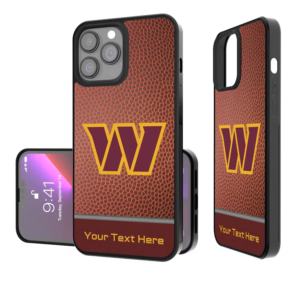 Washington Commanders Personalized Football Design iPhone Bump Case