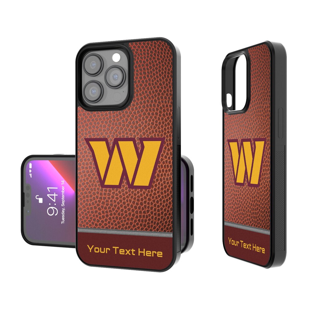 Washington Commanders Personalized Football Design iPhone Bump Case