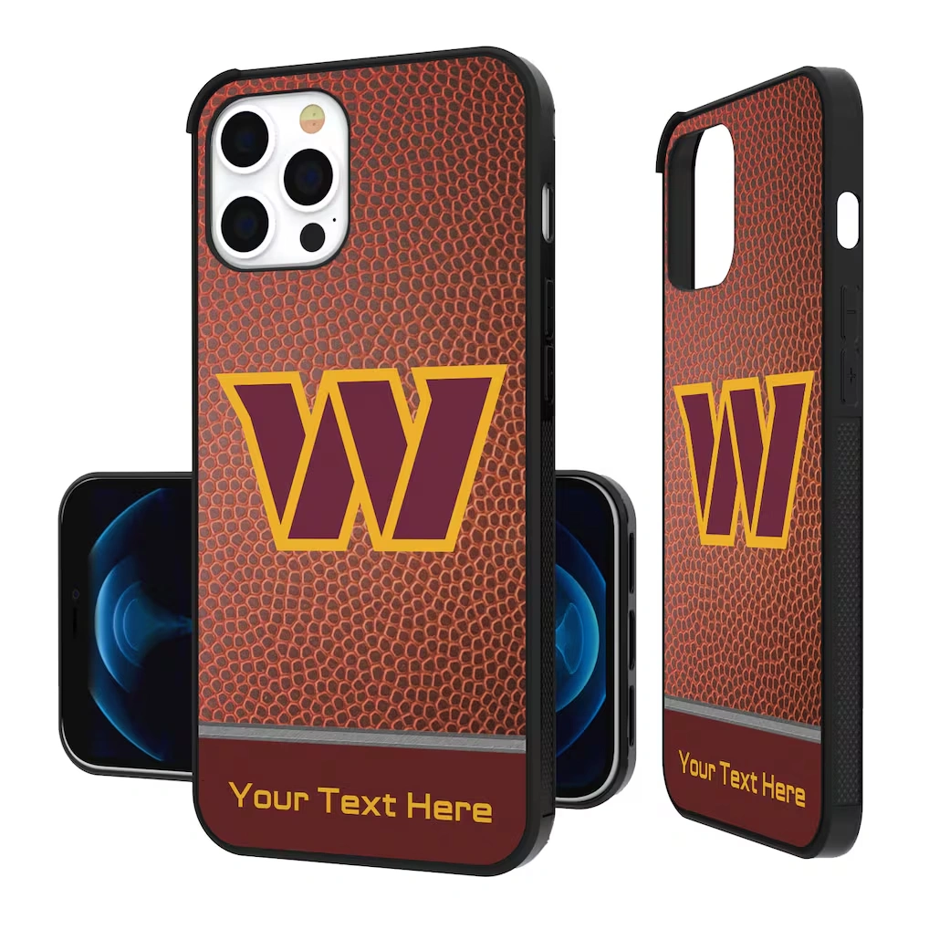 Washington Commanders Personalized Football Design iPhone Bump Case