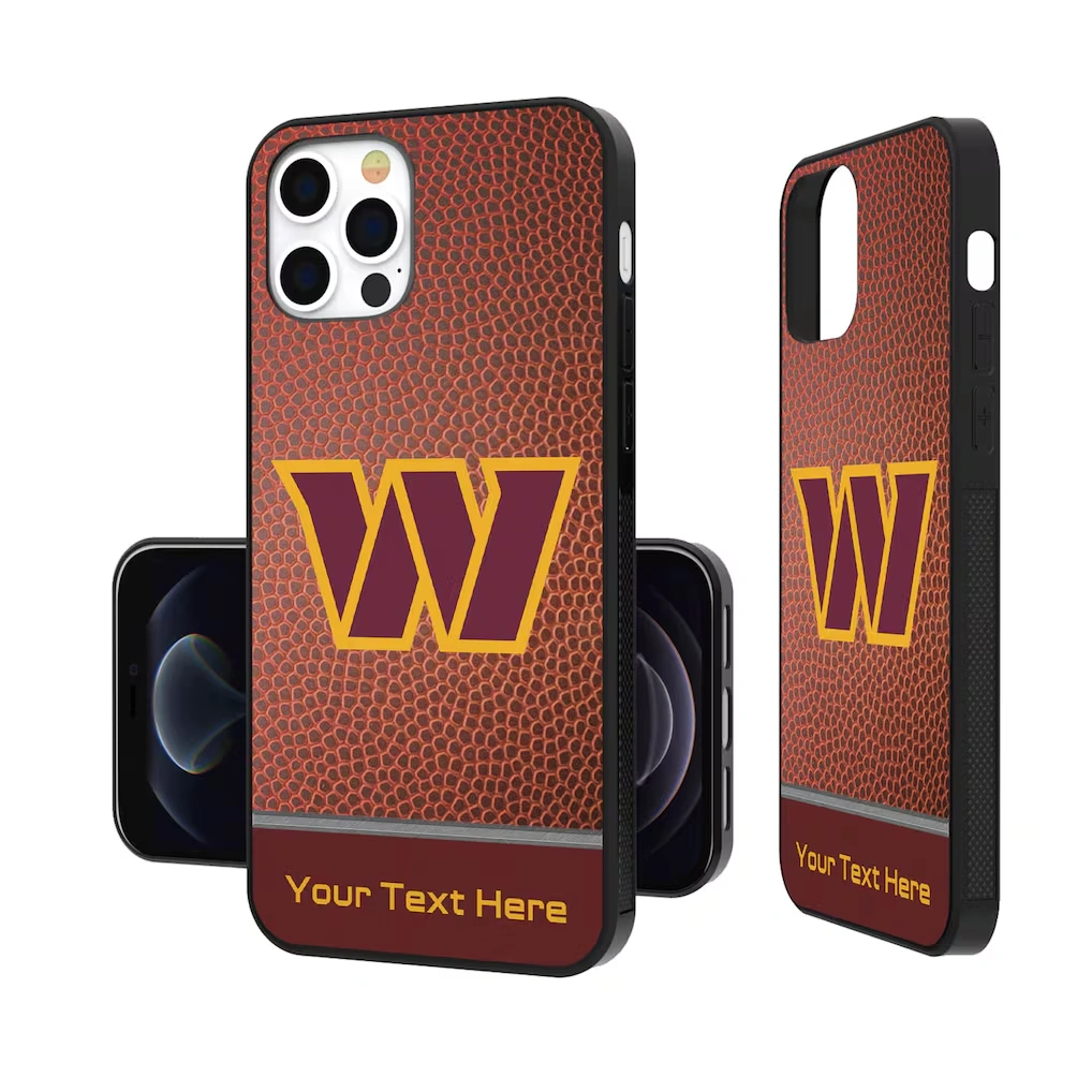 Washington Commanders Personalized Football Design iPhone Bump Case