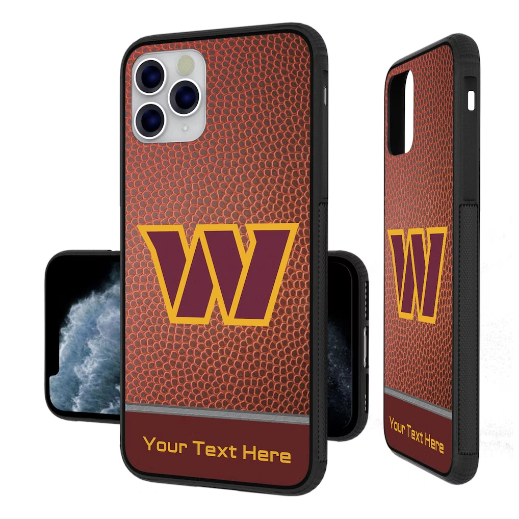 Washington Commanders Personalized Football Design iPhone Bump Case
