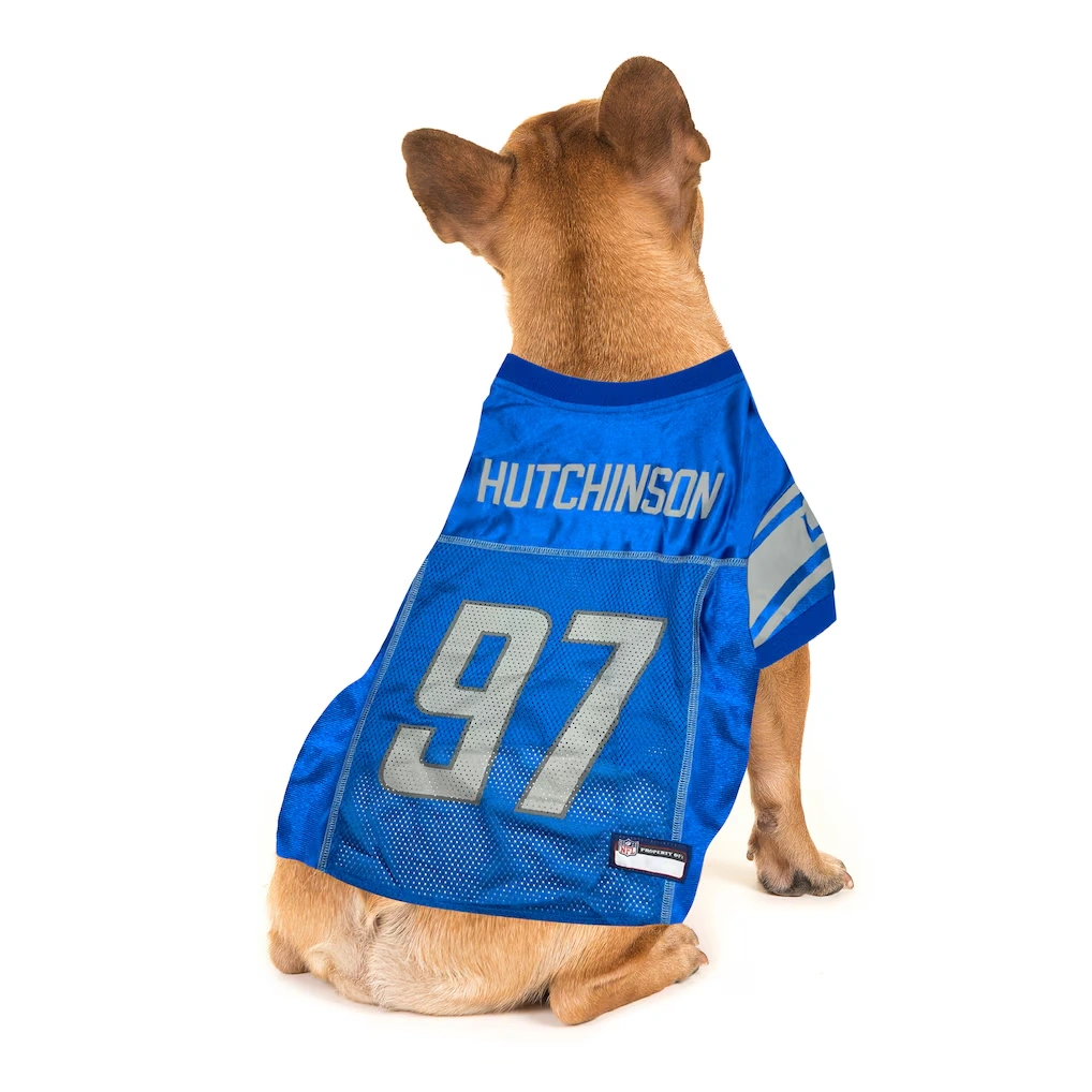 Detroit Lions Aidan Hutchinson Blue Player Pet Jersey