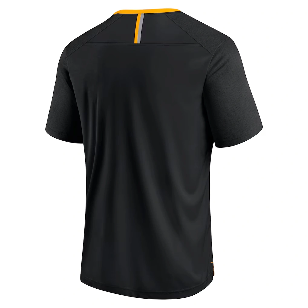 Men's Pittsburgh Steelers Fanatics Black Defender Fade Slant T-Shirt