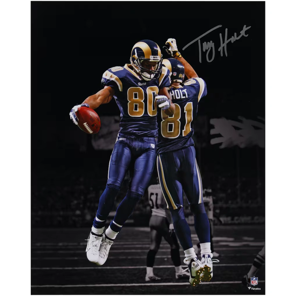 Torry Holt St. Louis Rams Autographed Fanatics Authentic 16" x 20" Celebration with Isaac Bruce Photograph