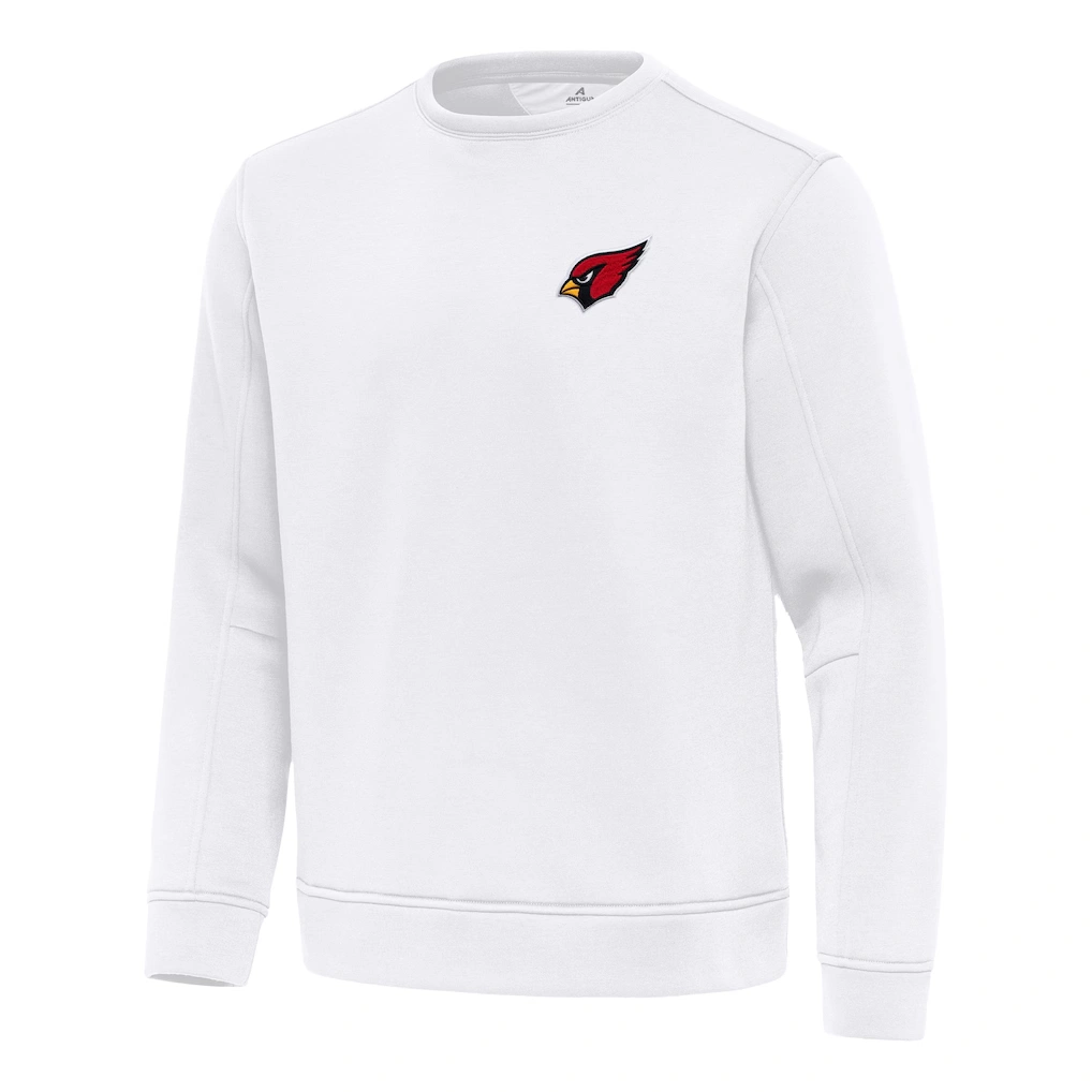 Men's Arizona Cardinals Antigua White Relevant Lightweight Pullover Sweatshirt