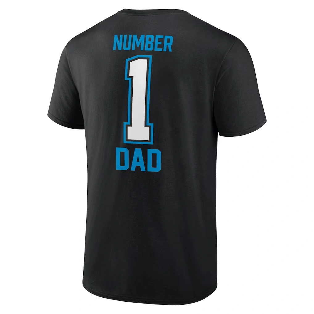 Men's Carolina Panthers Fanatics Black Father's Day T-Shirt