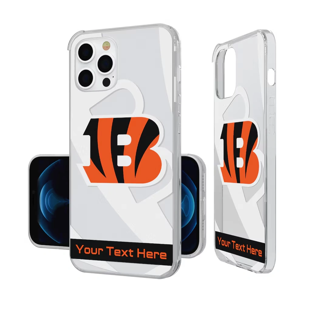 Cincinnati Bengals Personalized Tilt Design iPhone Clear Case