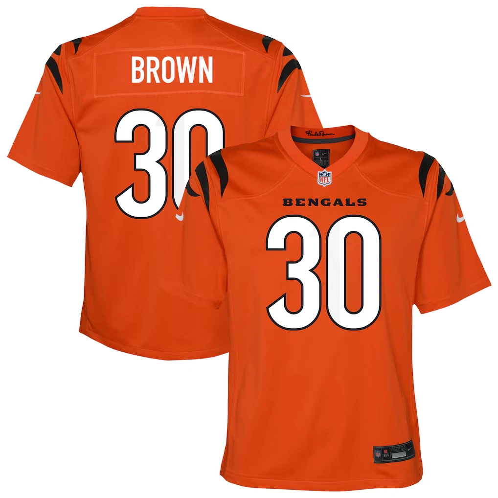 Youth Cincinnati Bengals Chase Brown Nike Orange Youth