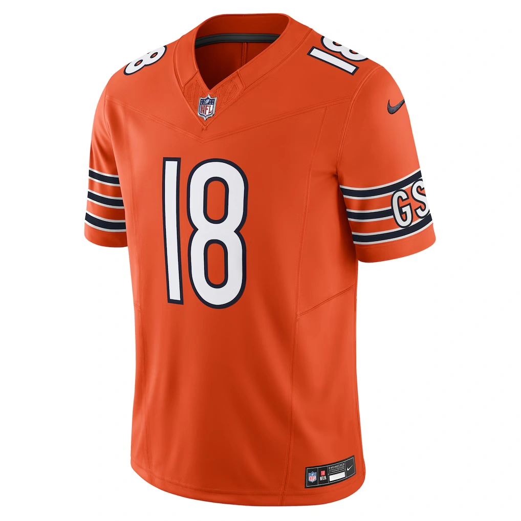 Men's Chicago Bears Caleb Williams Nike Orange Vapor F.U.S.E. Limited Jersey