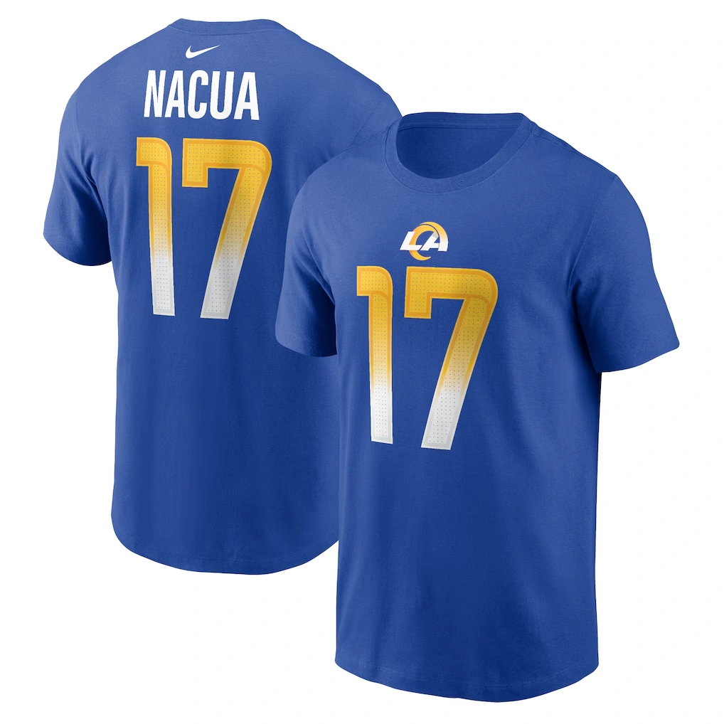 Men's Los Angeles Rams Puka Nacua Nike Royal Player Name & Number T-Shirt
