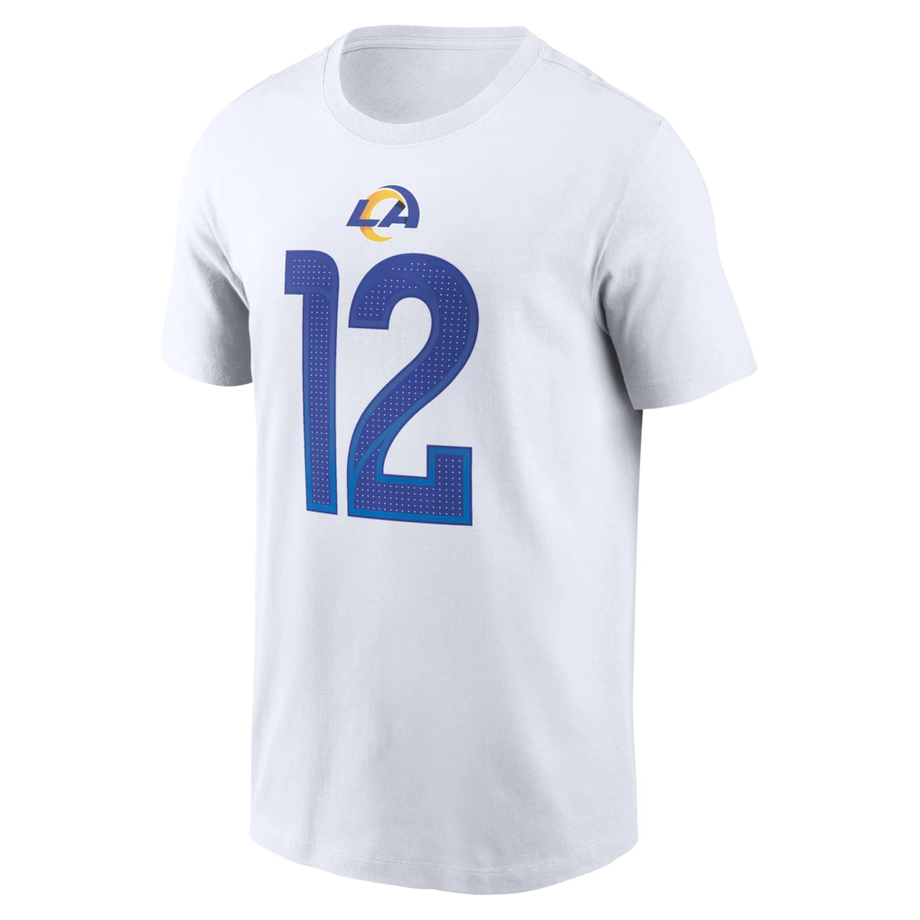 Men's Los Angeles Rams Puka Nacua Nike White Player Name & Number T-Shirt