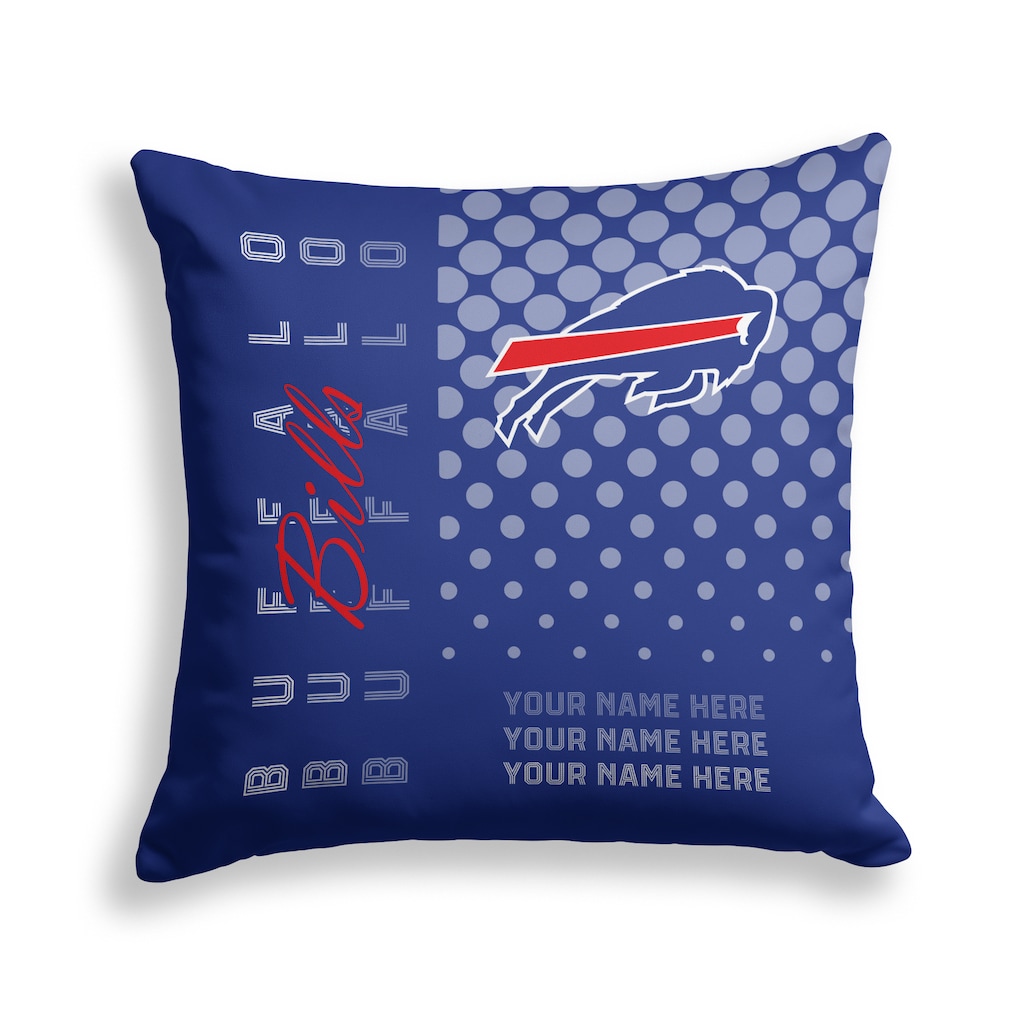 Buffalo Bills Pegasus 18" x 18" Script Dot Fade Personalized Decor Pillow