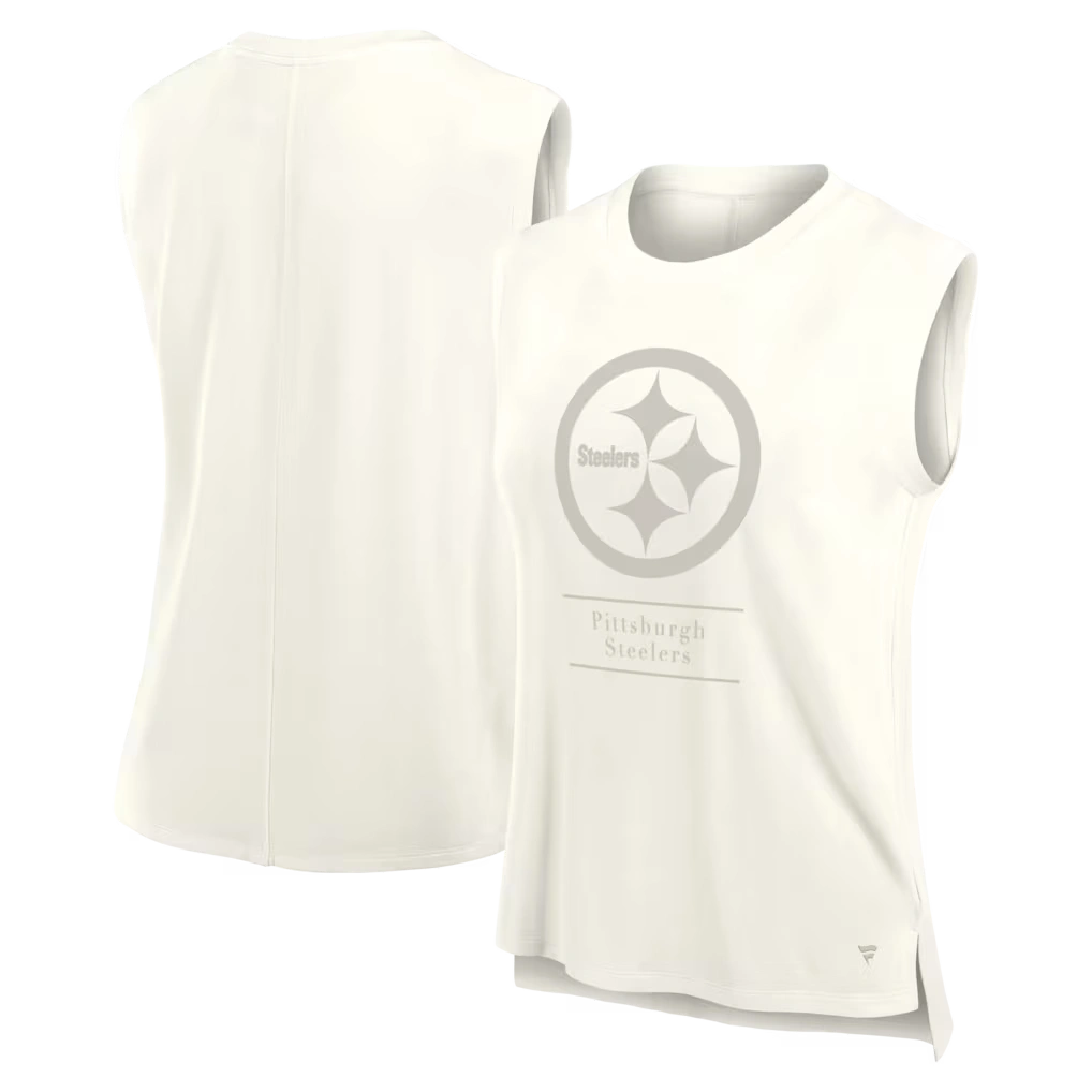 Women's Pittsburgh Steelers Fanatics Cream Studio Embrace Tank Top