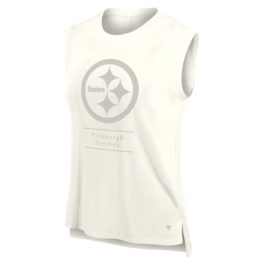Women's Pittsburgh Steelers Fanatics Cream Studio Embrace Tank Top