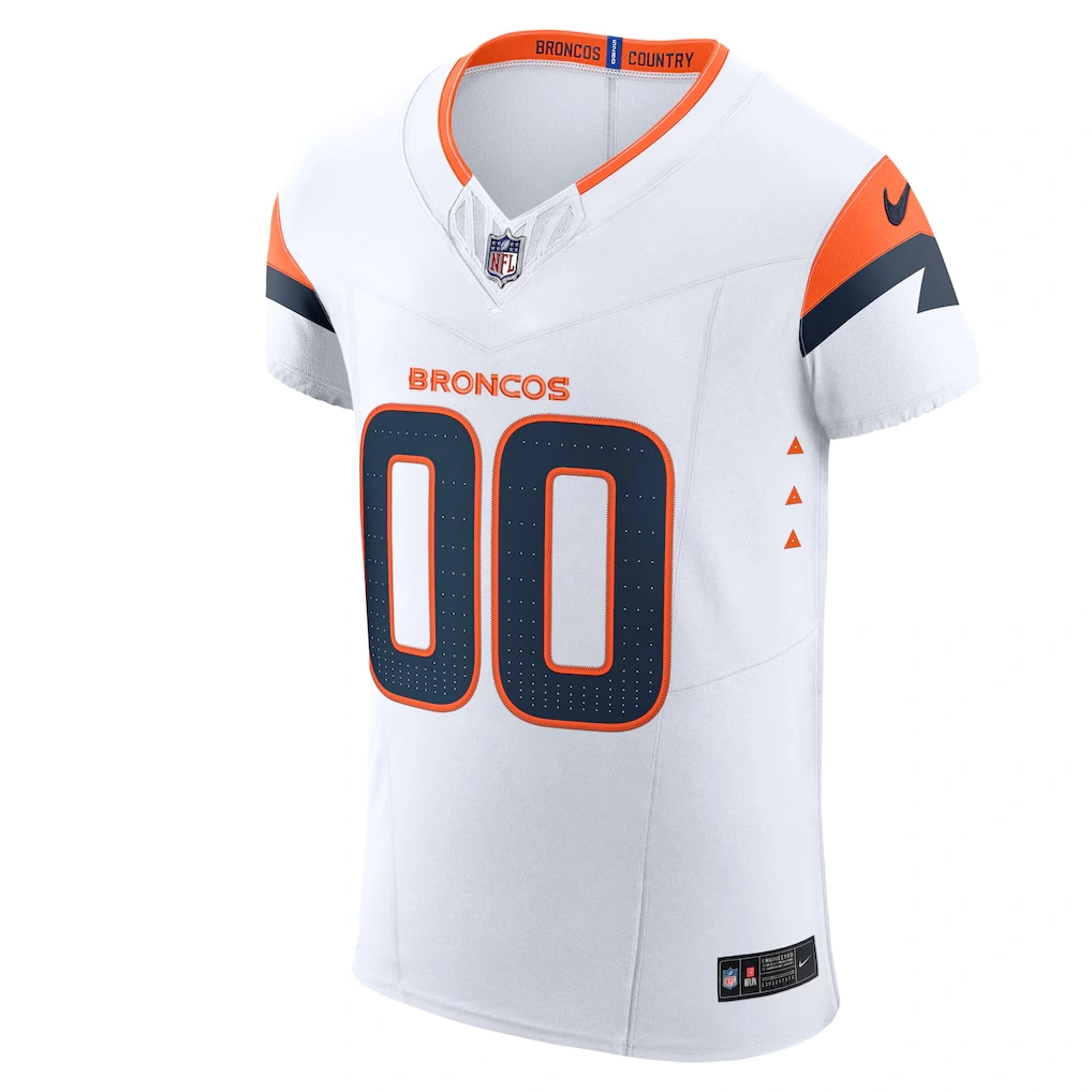 Men's Denver Broncos Nike White Vapor F.U.S.E. Elite Custom Jersey
