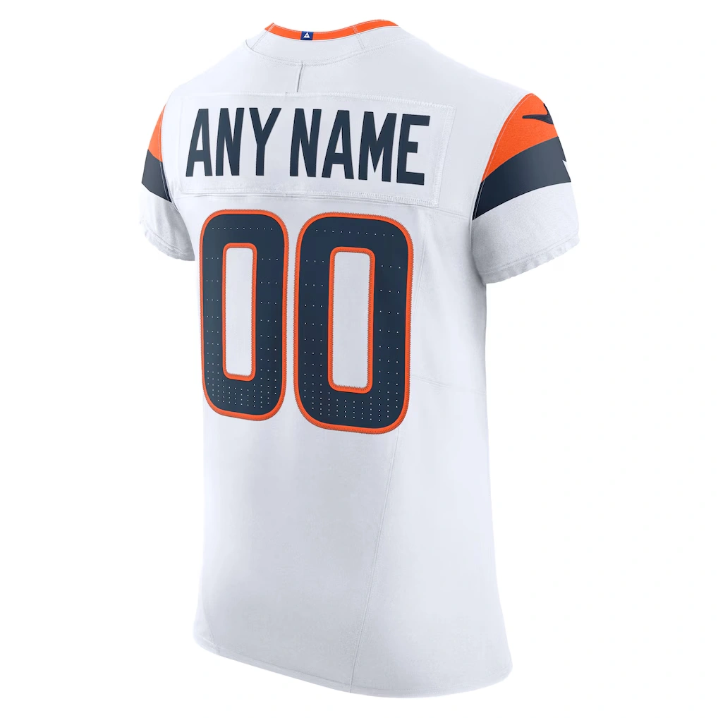 Men's Denver Broncos Nike White Vapor F.U.S.E. Elite Custom Jersey