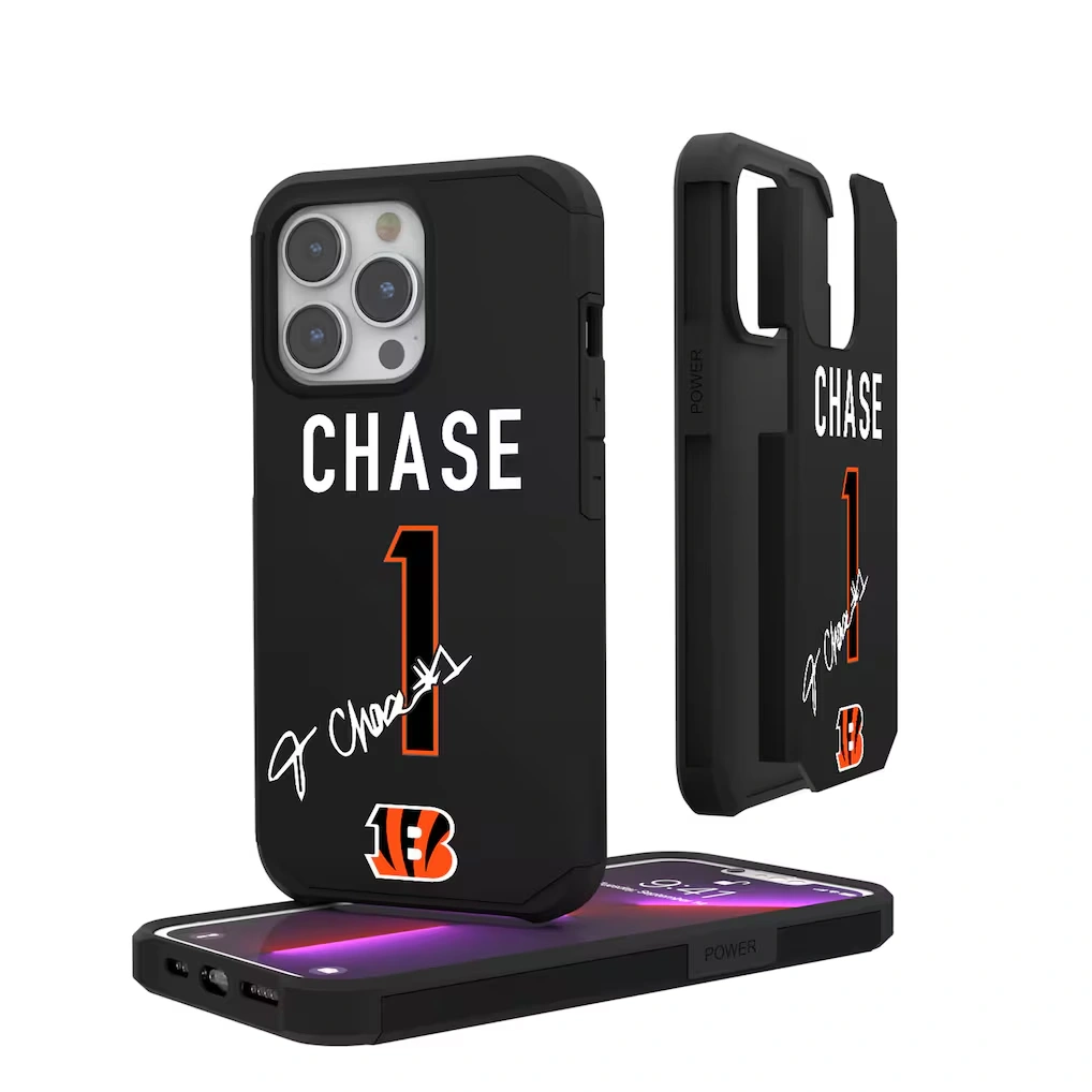 Cincinnati Bengals Ja'Marr Chase Keyscaper iPhone Rugged Case