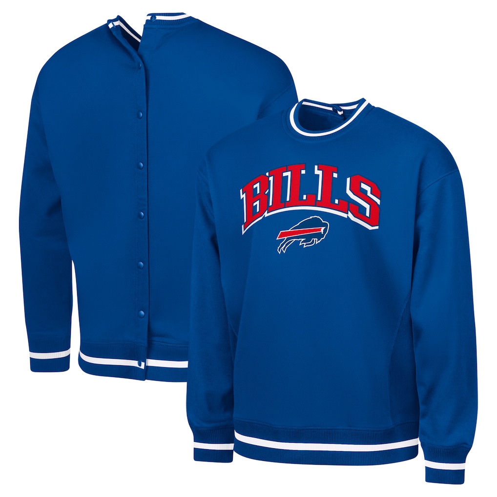 Men's Buffalo Bills G-III Sports by Carl Banks Royal Adaptive Blocker Fleece Pullover Sweatshirt