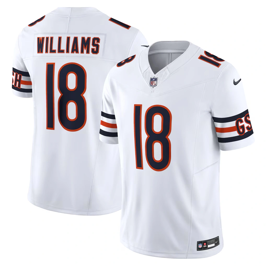 Men's Chicago Bears Caleb Williams Nike White Vapor F.U.S.E. Limited Jersey