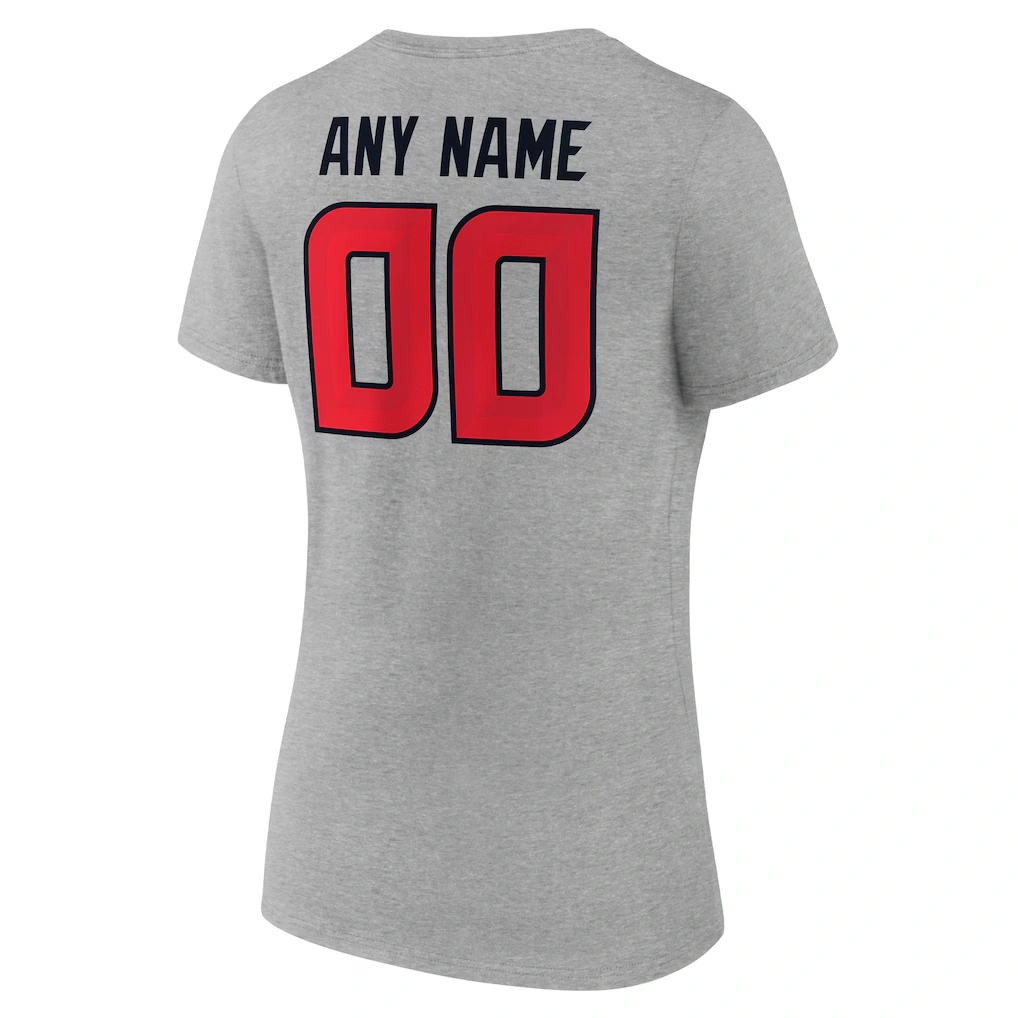 Women's Houston Texans Gray Team Authentic Custom V-Neck T-Shirt 3 Women's Houston Texans Gray Team Authentic Custom V-Neck T-Shirt