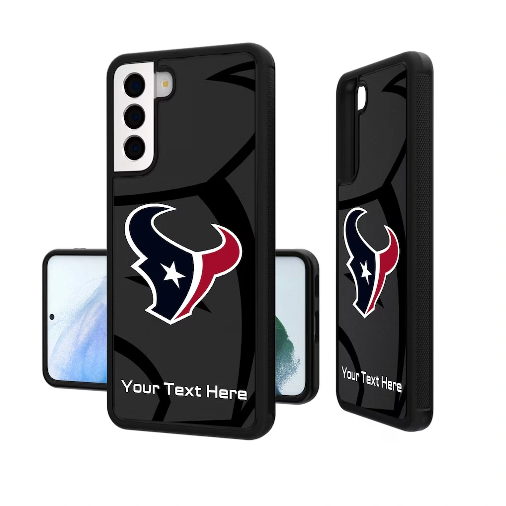 Houston Texans Personalized Tilt Design Galaxy Bump Case