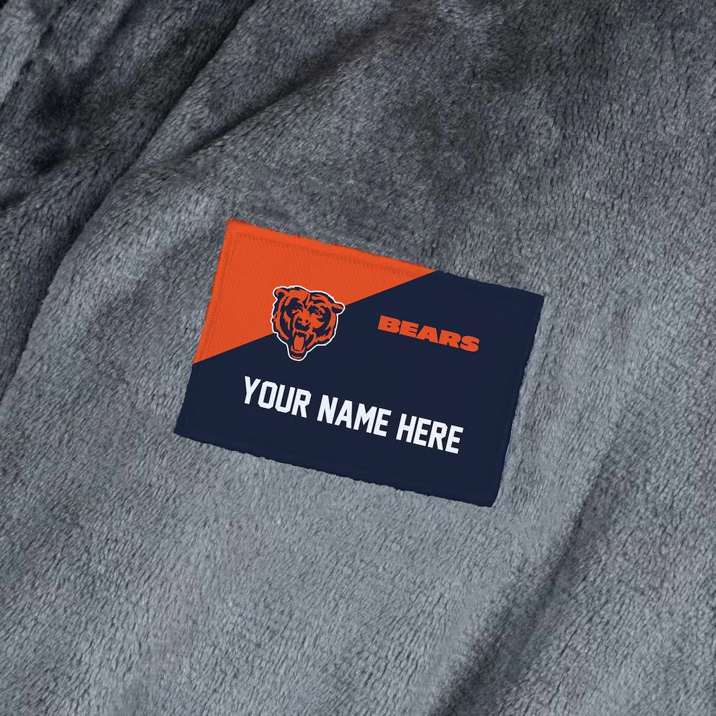 Unisex Chicago Bears The Northwest Group Gray Snipe Personalized Robe