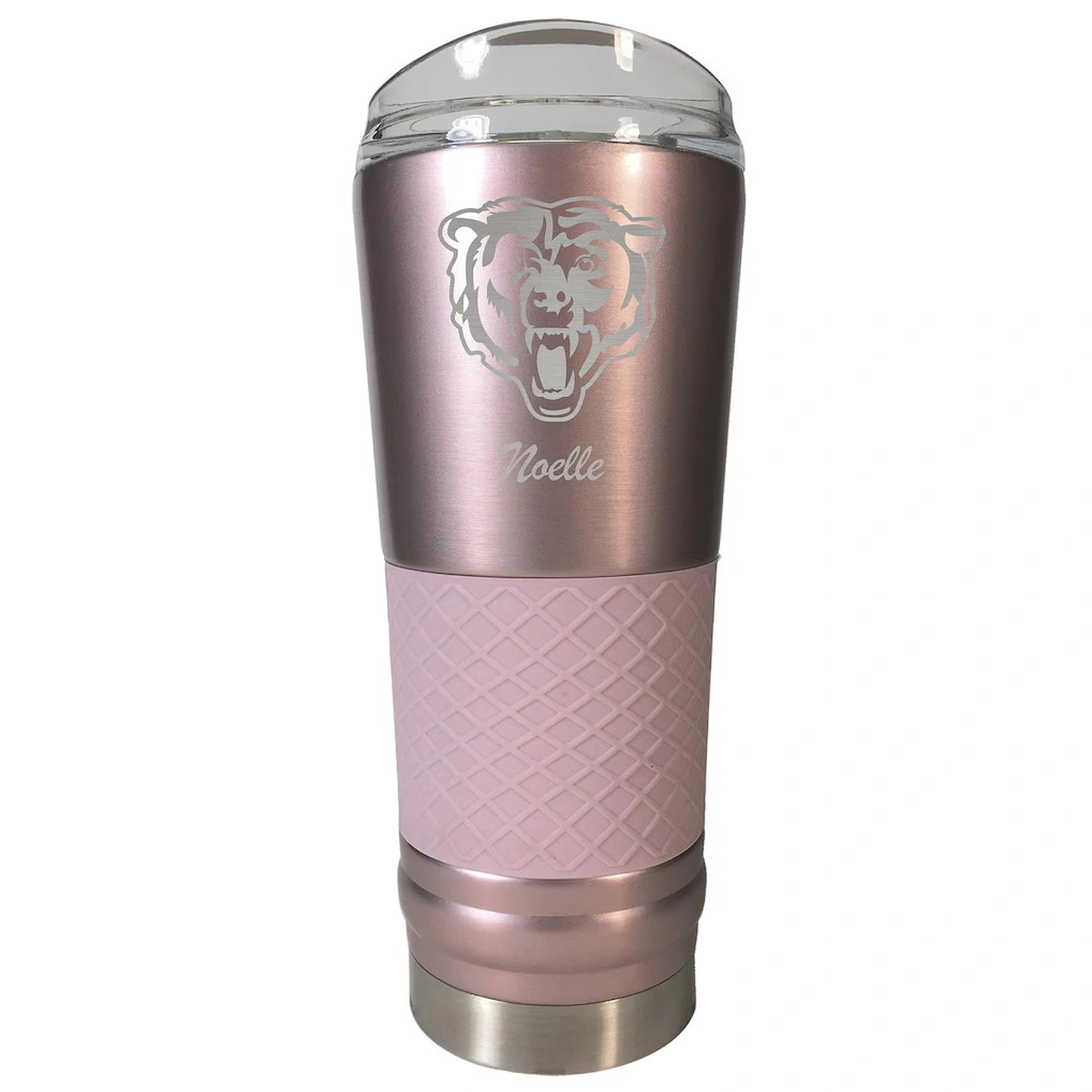 Chicago Bears 24oz. Personalized Rose Gold Draft Tumbler