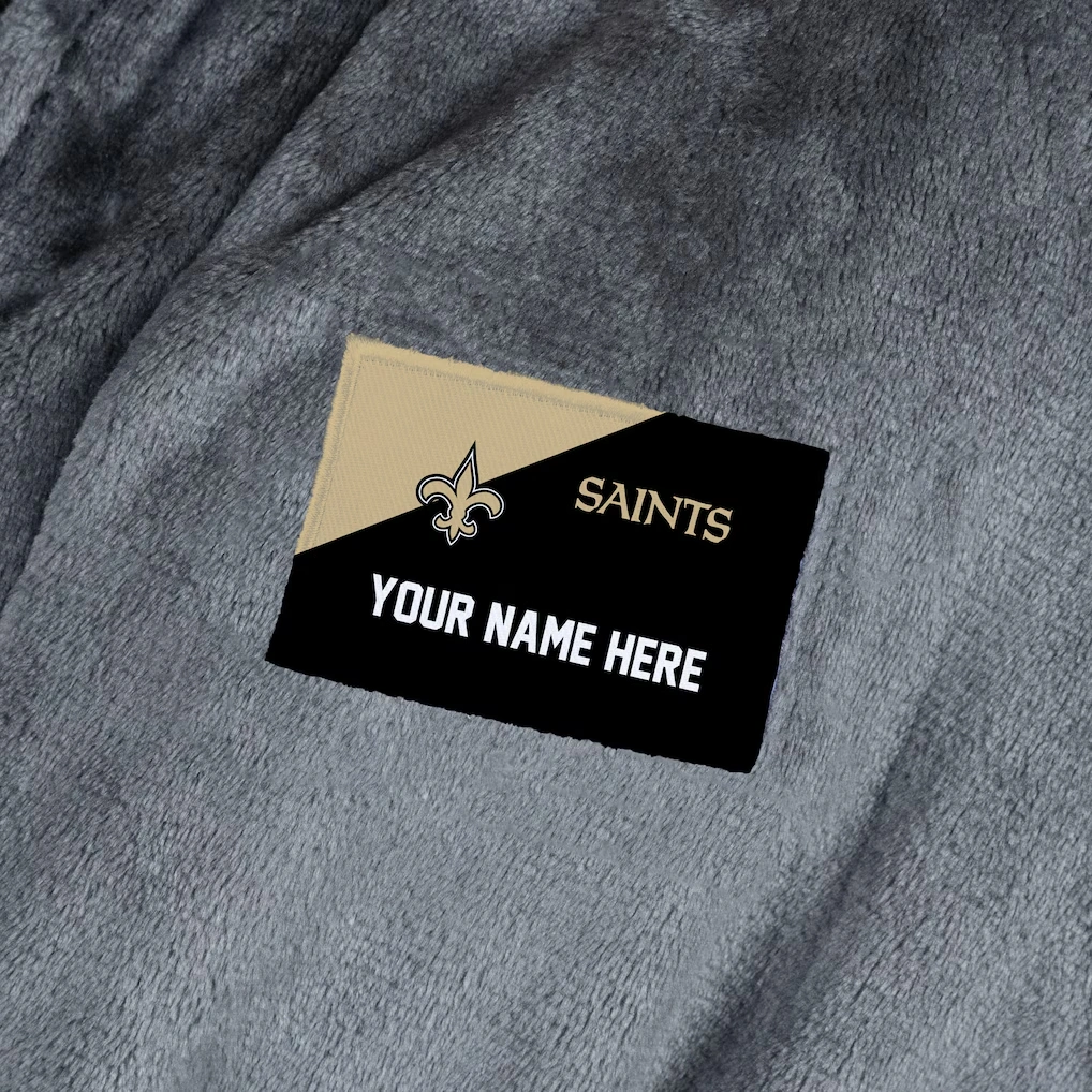 Unisex New Orleans Saints The Northwest Group Gray Snipe Personalized Robe