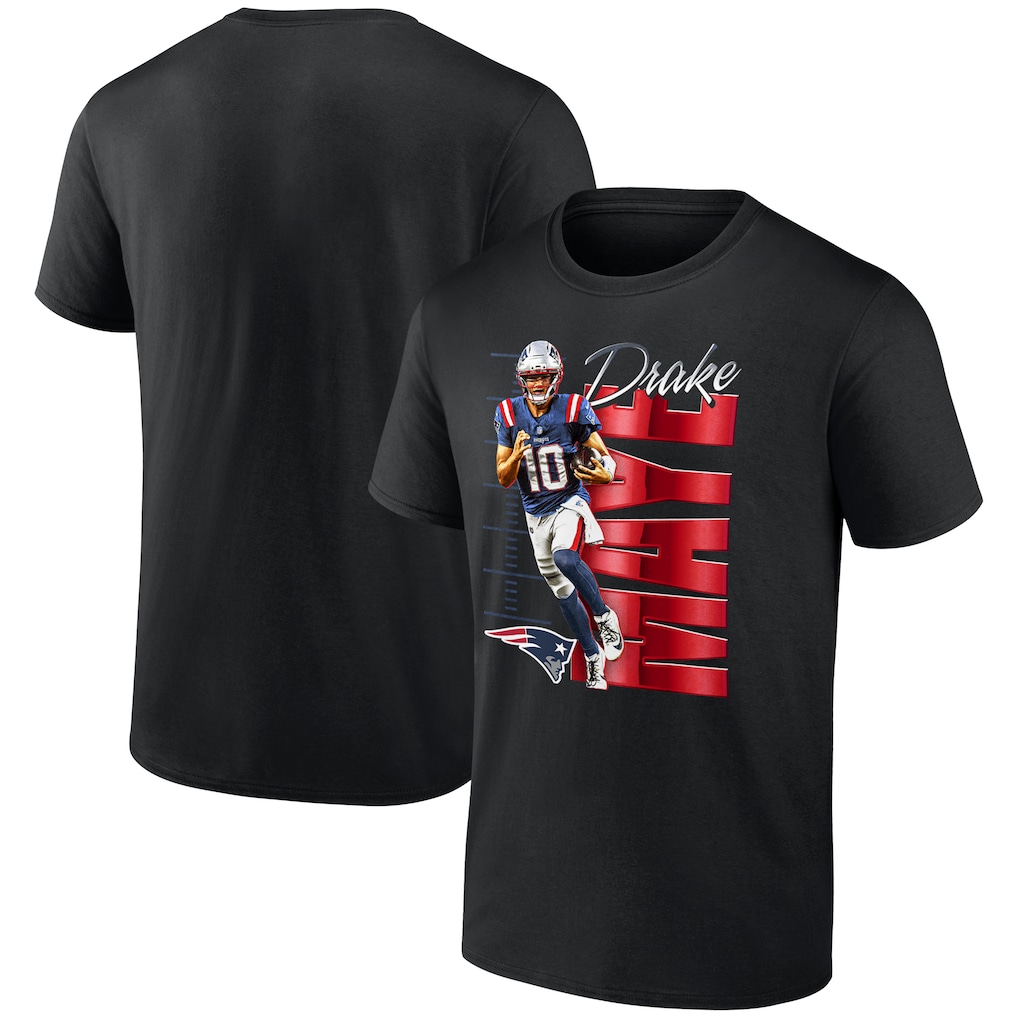 Men's New England Patriots Drake Maye Black Celebration T-Shirt