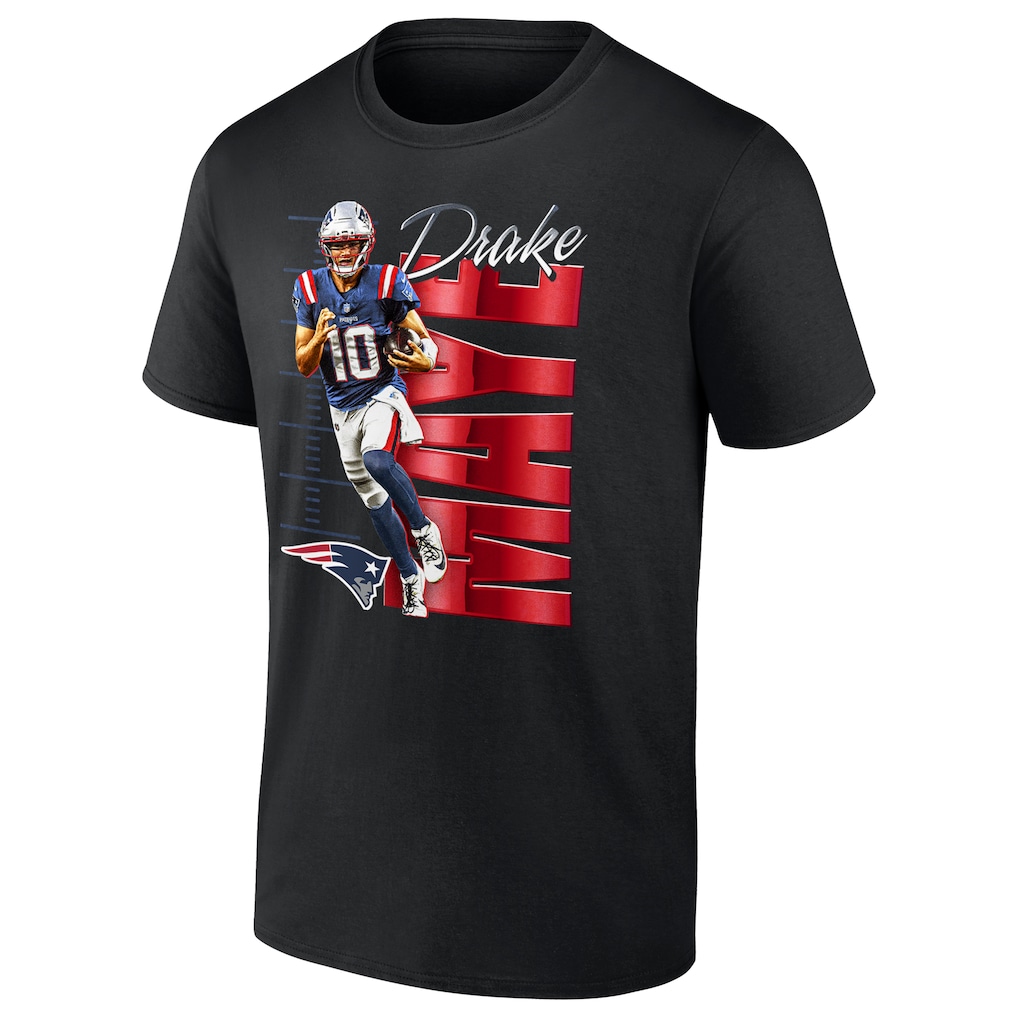 Men's New England Patriots Drake Maye Black Celebration T-Shirt