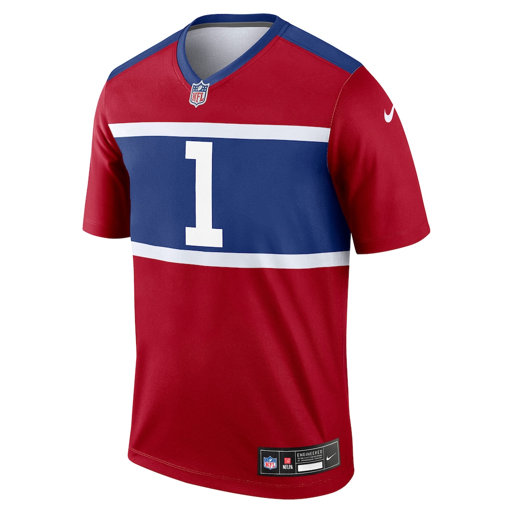 Men's New York Giants Malik Nabers Nike Red Legend Player Performance Top