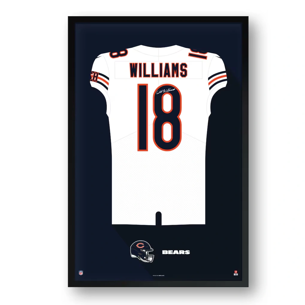 Chicago Bears Caleb Williams Framed 14" x 20" Jersey Art Print