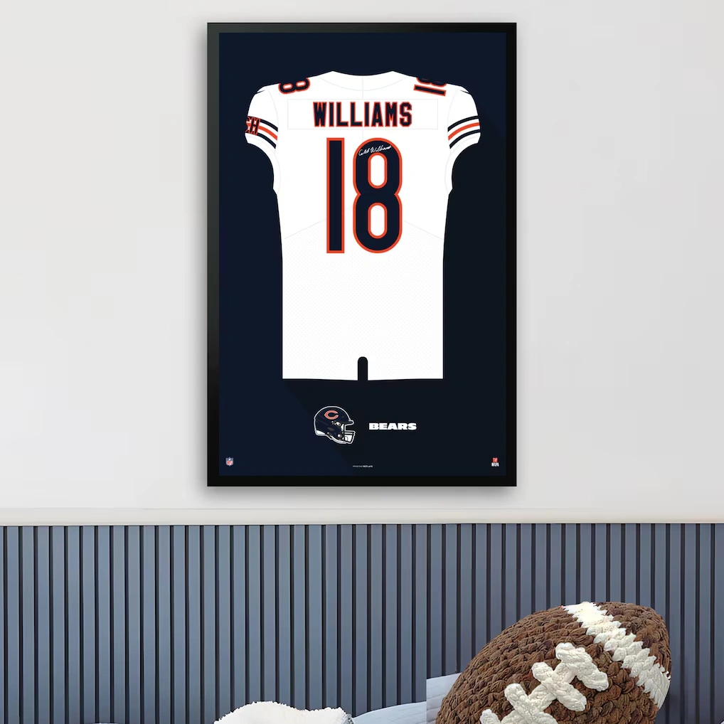 Chicago Bears Caleb Williams Framed 14" x 20" Jersey Art Print