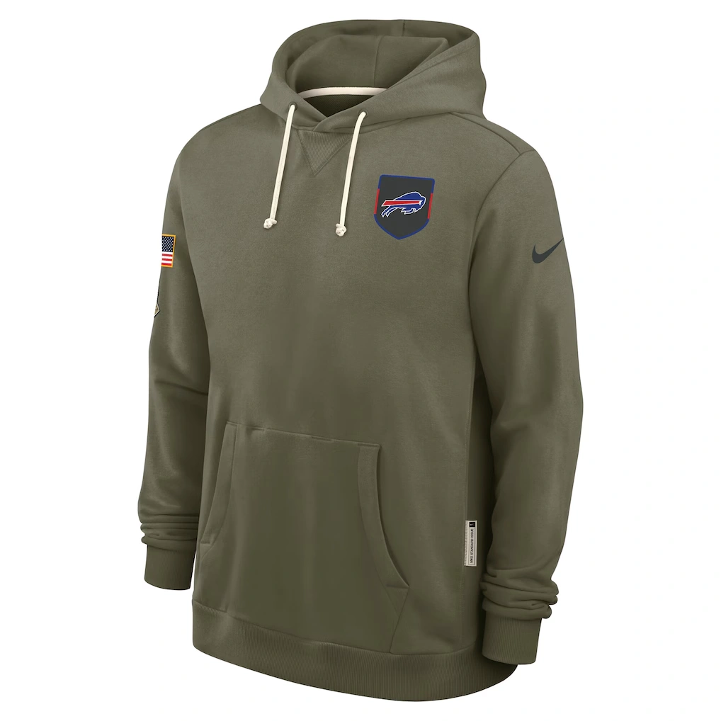 Men's Buffalo Bills Nike Olive 2025 Salute to Service Sideline Standard Issue Dri-FIT Hoodie