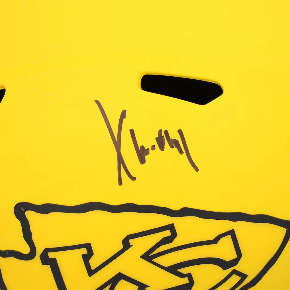 Xavier Worthy Kansas City Chiefs Autographed Fanatics Authentic Riddell Rave Speed Replica Helmet