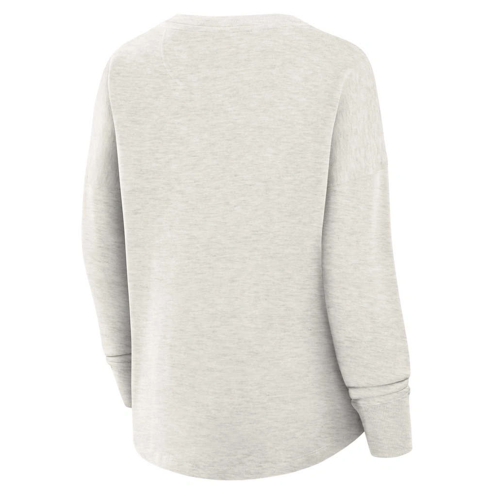 Women's Kansas City Chiefs Fanatics Heather Gray Oversized Hometown Pullover Sweatshirt