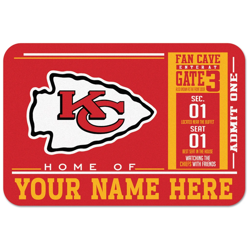 Kansas City Chiefs WinCraft 20'' x 30'' Personalized Floor Mat