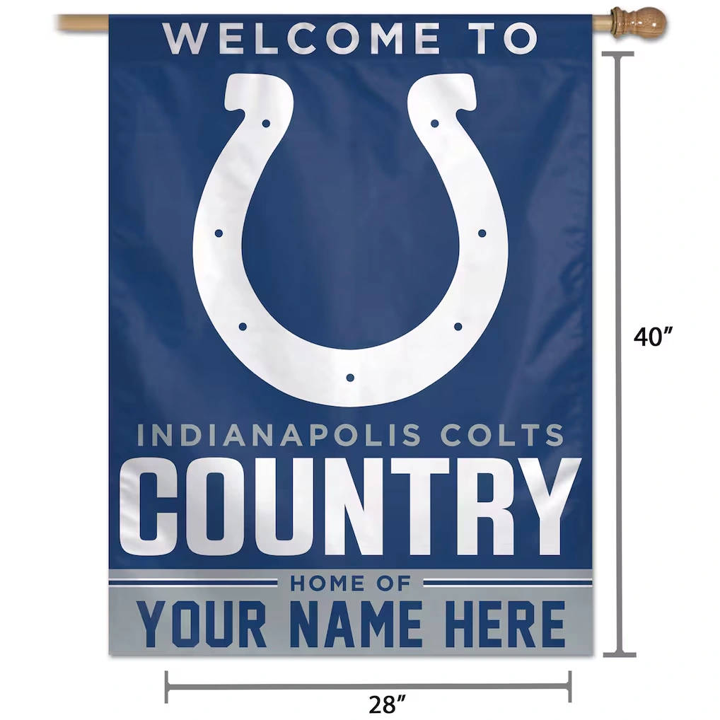 Indianapolis Colts WinCraft Personalized 27'' x 37'' Single-Sided Vertical Banner